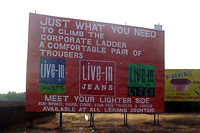 Our favourite roadside hoarding - they're painted by hand in Goa.