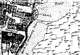 Map detail showing coastline