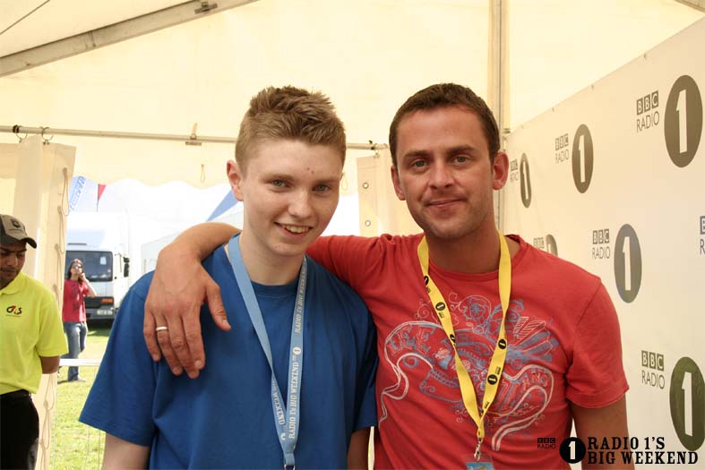 Scott Mills in the signing tent