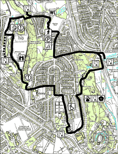 Map of Dudley