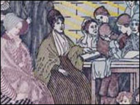Elizabeth Fry as seen on the five pound note.