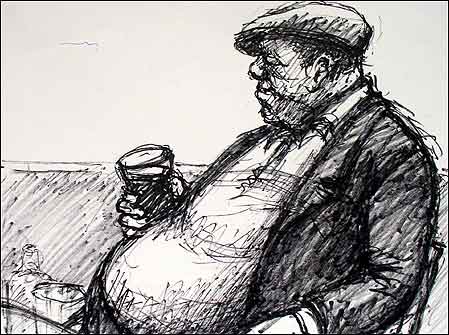 Man drinking beer 