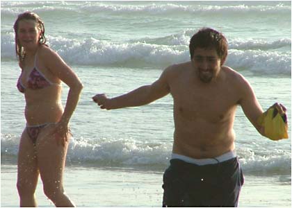 Colin and Edith at the beach