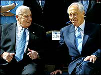 Ariel Şaron ve Şimon Peres