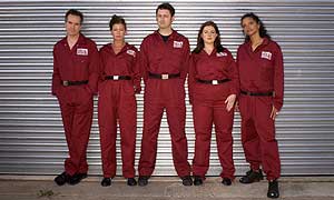 The presenters and the F Team - John Marsden, Vicki Edgson, Matt Allwright, Georgie Windsor and Efua Baker