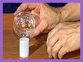pour water into pot