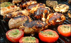 Picture: Food cooking on the BBQ
