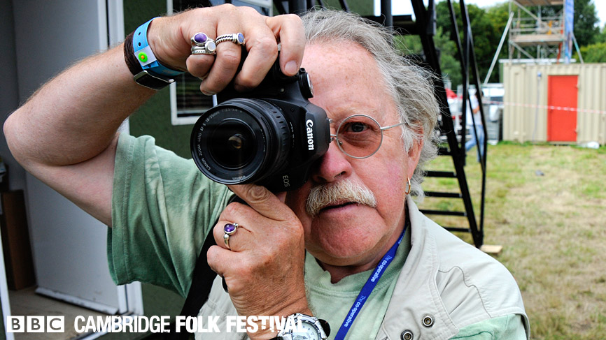 Radio 2's folk guru Mike Harding joins our team of snappers for an impromptu photograph.