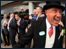 A group of men cheering at Ascot 2008