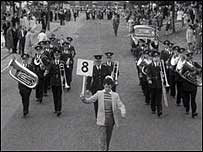 Brass band marching