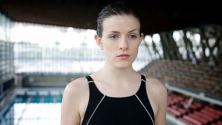 Jenny Cowen plays Aisling Loftus's (pictured) diving double in Dive
