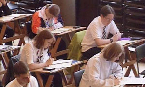 Teenagers taking exams