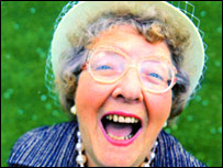 Laughing lady