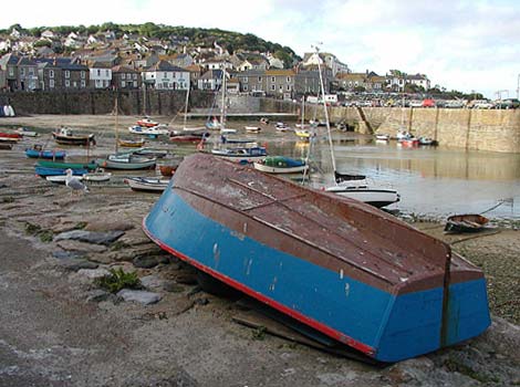 Boats in Mousehole harbour