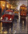 Section of painting by Thomas Kinkade