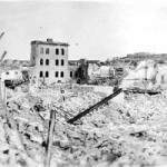 Bombing destruction at Marsa.  The air raids on Malta were many times heavier than those on London.