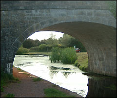 The view under one of the bridges