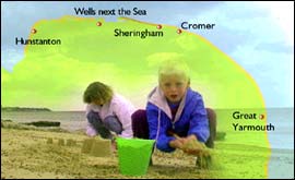 Pic: Norfolk beach map.