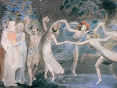 William Blake: Oberon, Titania and Puck with the Fairies Dancing