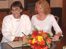 Sue's and Fred's wedding