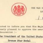 Section of Letter from the War Office confirming Lieutenant Rees' award. Section of Letter from the War Office confirming Lieutenant Rees' award.