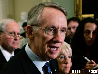 O líder da maioria democrata no Senado, Harry Reid