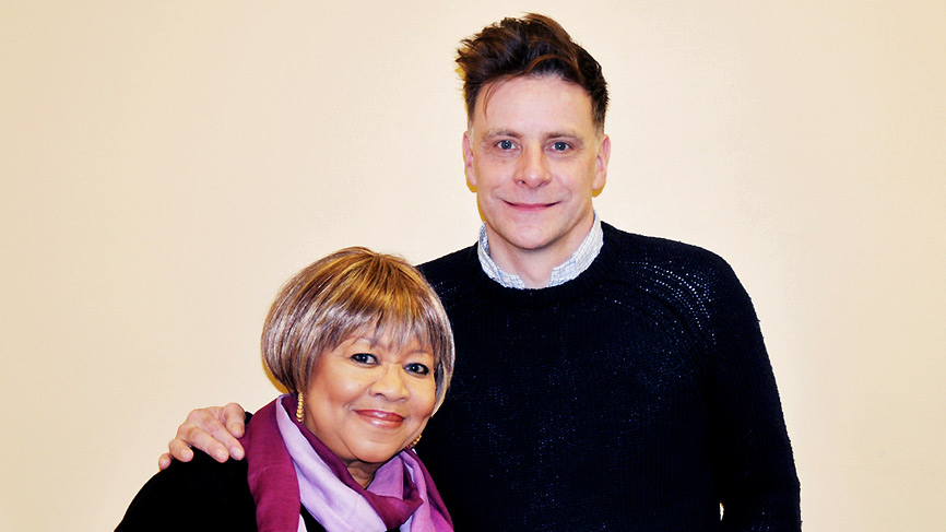Ricky with soul singer and activist Mavis Staples