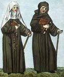 Image of a pre-Reformation nun and monk
