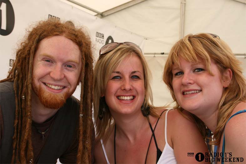 Newton Faulkner in the signing tent