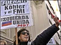 Argentinos protestam contra FMI
