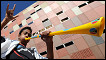 A fan outside Soccer City, Soweto, South Africa