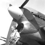 Ron Pottinger with Typhoon taken at Manston, 1943 Ron Pottinger with Typhoon taken at Manston, 1943