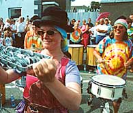 'Chidambaram' a drumming troop from Belfast gave a very lively and rhythmic performance - Click on this picture to watch a short video clip.
