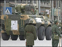 Xe tăng ở Lhasa