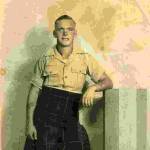 David's photo aged 18 in 1941 taken as the joined up. This was sent to his mother on the back he wrote: 'To Mother  With Lots of Love Your Loving Son Dave xxxxxxxxxxxxxxxx   xxxxxxxxxxxx     xxxxxxxx       xxxx        xx