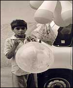 Balloon Seller: Shot in Raju Park, Devli. 
