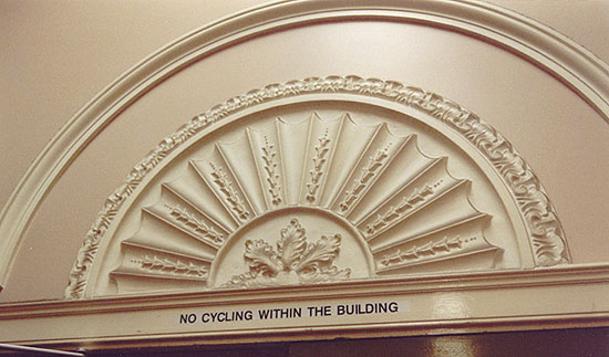 plaster above a doorway in ????