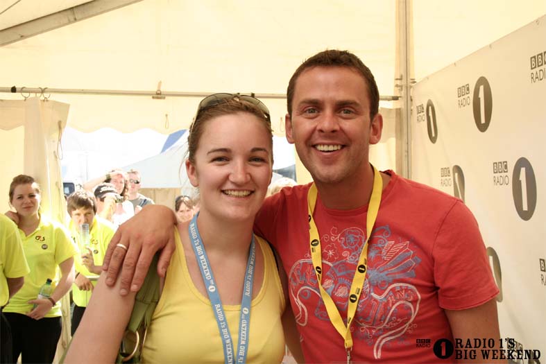 Scott Mills in the signing tent