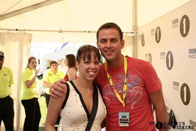 Scott Mills in the signing tent
