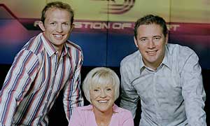 Matt Dawson with Sue Barker and Ally McCoist