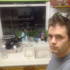 Ben doing the dishes