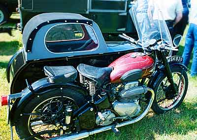 An Ariel Square-Four Sidecar outfit