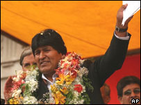 O presidente da Bolívia, Evo Morales
