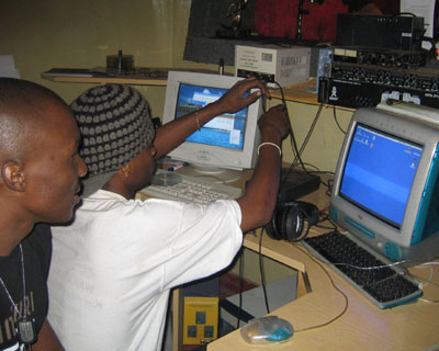 Edu awaits a mix down from producer Chosan