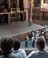 Looking down on the Globe stage