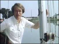 Gwyn Richards on a boat