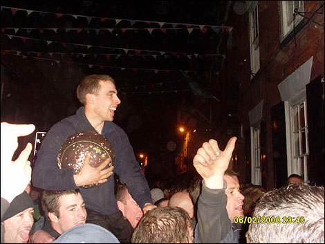 Matt Burtonshaw with his ball
