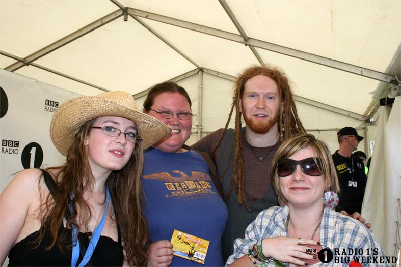 Newton Faulkner in the signing tent