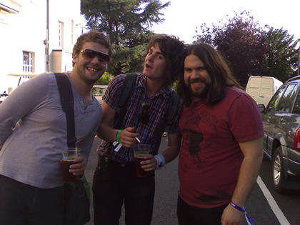 Hanging out backstage...