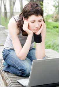 Girl on a laptop